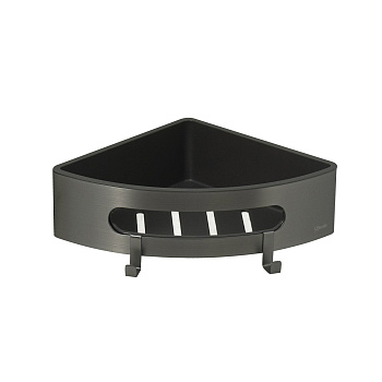 Полка SHELF LINE угловая 9776048 LEMARK стальн/пл. с крючками графит