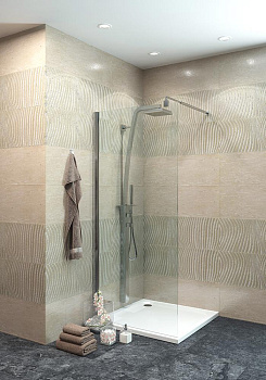 Стенка EVA  Gold JY67P 90*185 хром-рифл