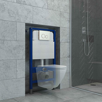 Монтажная система  EVA Gold 545-26 с кн. нж хром глянц д/унитаза