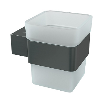 SMOOTH LINE Стакан для зуб. щёток настен 9736015 графит LEMARK