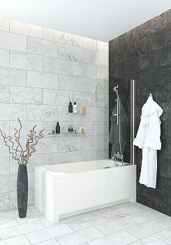 Шторка для ванны EVA GOLD  90/130 JY70 прозр/хром